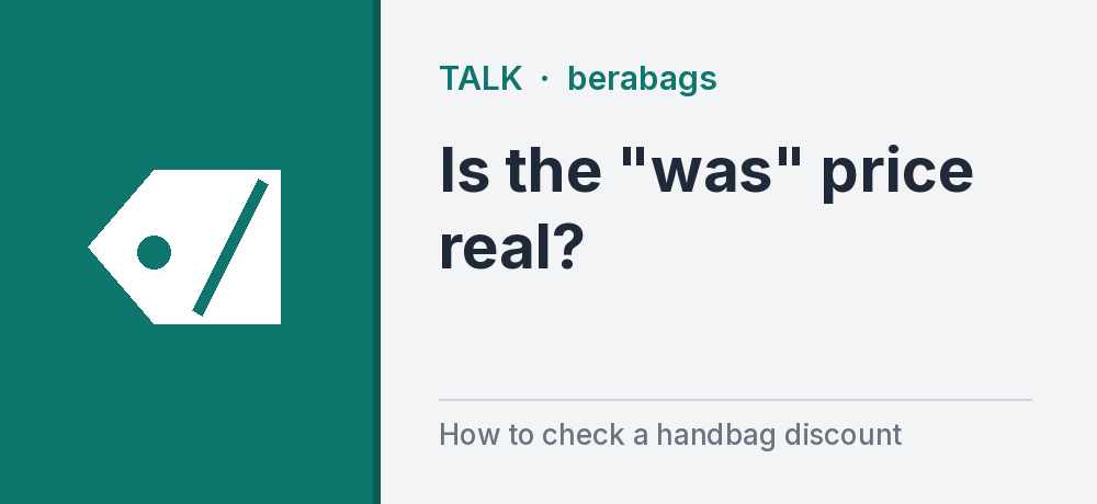 Illustration of a price tag with the headline: is the was price real?